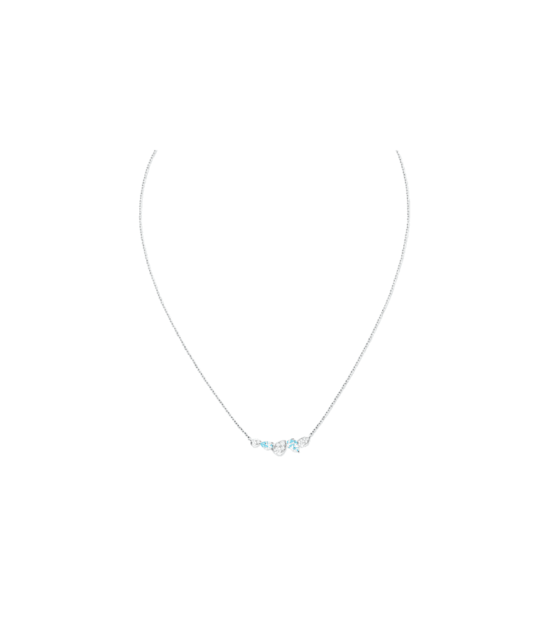 Now We Are Breaking Up Ha Young-Eun (Song Hye Kyo) Inspired Necklace 003 -  ONE SIZE ONLY / Blue and White Synthetic Crystals / Silver