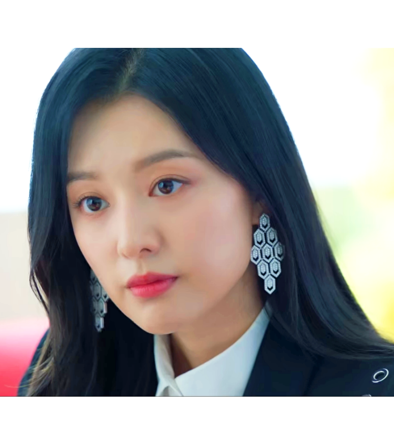 Queen of Tears Hong Hae - In (Kim Ji - won) Inspired Earrings 004 - ONE SIZE ONLY / Silver