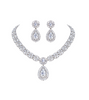 The Remarried Empress Empress Navier (Shin Min-a) Inspired Earrings 004 - Full Set (Earrings + Necklace) / Silver - Earrings