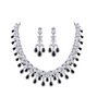 The Remarried Empress Empress Navier (Shin Min-a) Inspired Earrings and Necklace Set 001 - Full Set (Earrings + Necklace) / Silver