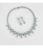 The Remarried Empress Rashta (Lee Se-young) Inspired Earrings and Necklace Set 001 - Full Set (Earrings + Necklace) / Silver - Earrings