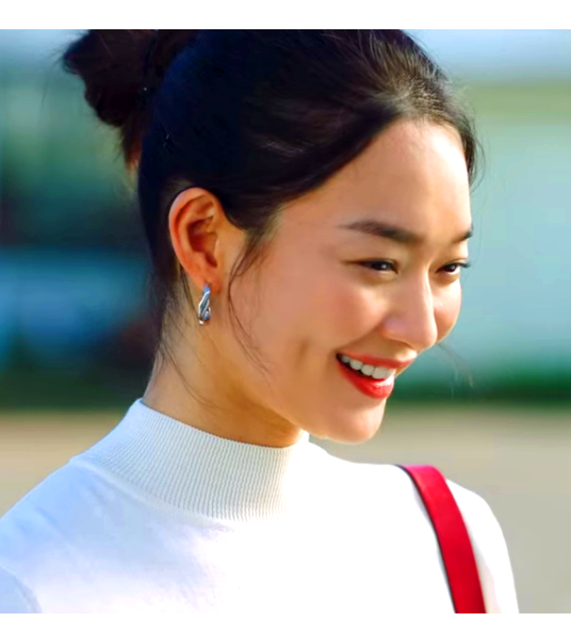 Hometown Cha-Cha-Cha Yoon Hye-jin (Shin Min-a) Inspired Earrings 001 - ONE SIZE ONLY / Silver - Earrings