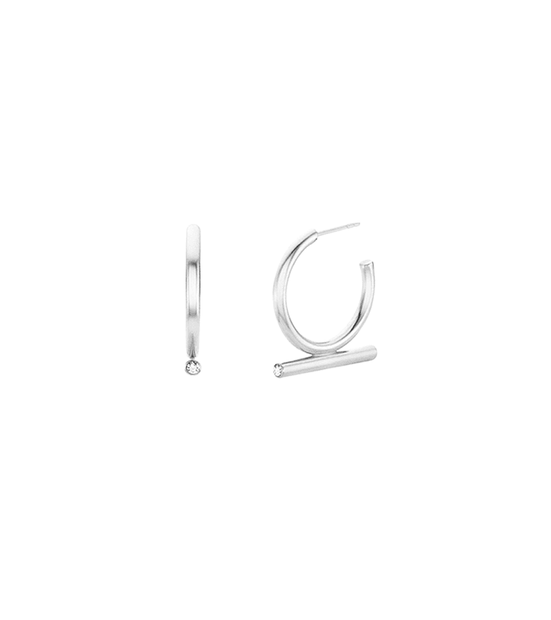39 Thirty Nine Jeong Chan-Young (Jeon Mi-do) Inspired Earrings 001 - ONE SIZE ONLY / Silver - Earrings