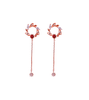 Amber Flame Korean Earrings [Valentine’s Day Collection] - ONE SIZE ONLY / Silver - Earrings