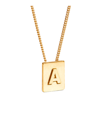 Blackpink Lisa Inspired Name Necklace 001 - A / Gold - Necklaces