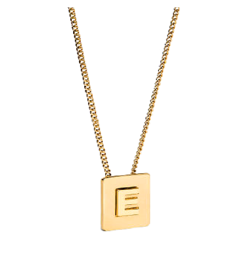 Blackpink Lisa Inspired Name Necklace 001 - E / Gold - Necklaces