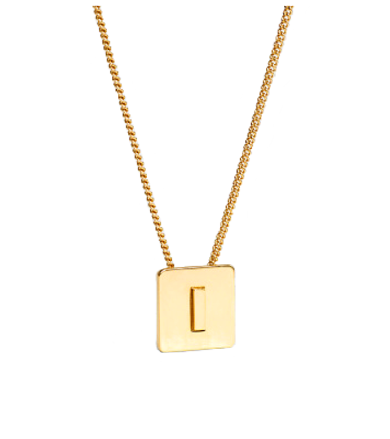 Blackpink Lisa Inspired Name Necklace 001 - I / Gold - Necklaces