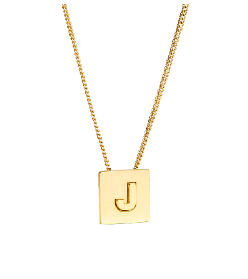 Blackpink Lisa Inspired Name Necklace 001 - J / Gold - Necklaces