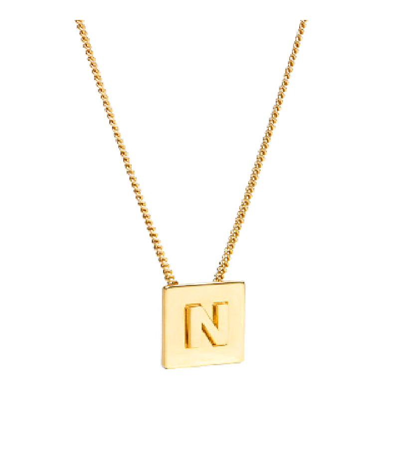 Blackpink Lisa Inspired Name Necklace 001 - N / Gold - Necklaces