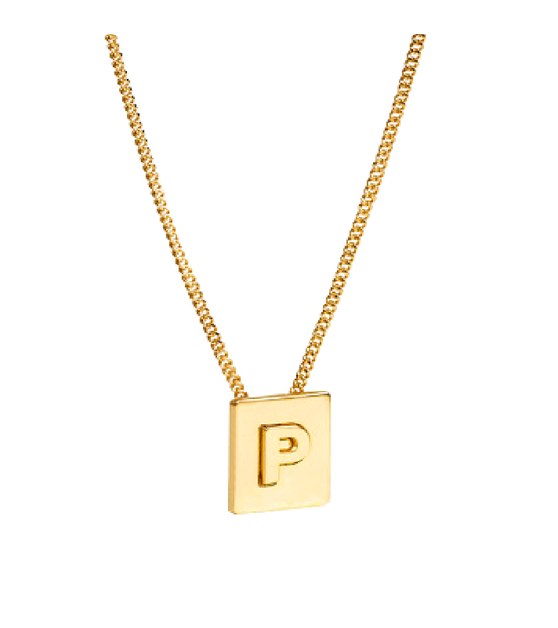 Blackpink Lisa Inspired Name Necklace 001 - P / Gold - Necklaces