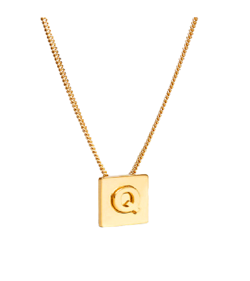 Blackpink Lisa Inspired Name Necklace 001 - Q / Gold - Necklaces