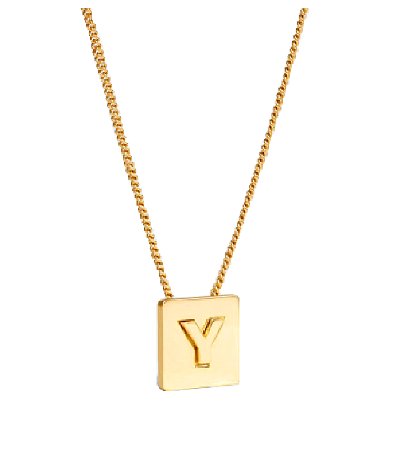 Blackpink Lisa Inspired Name Necklace 001 - Y / Gold - Necklaces