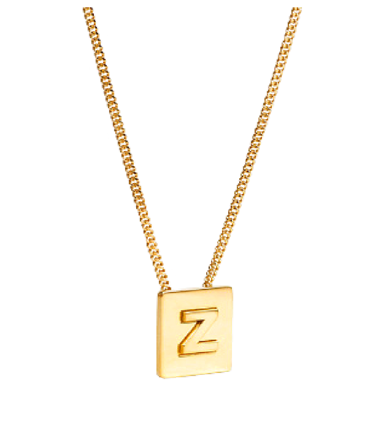Blackpink Lisa Inspired Name Necklace 001 - Z / Gold - Necklaces