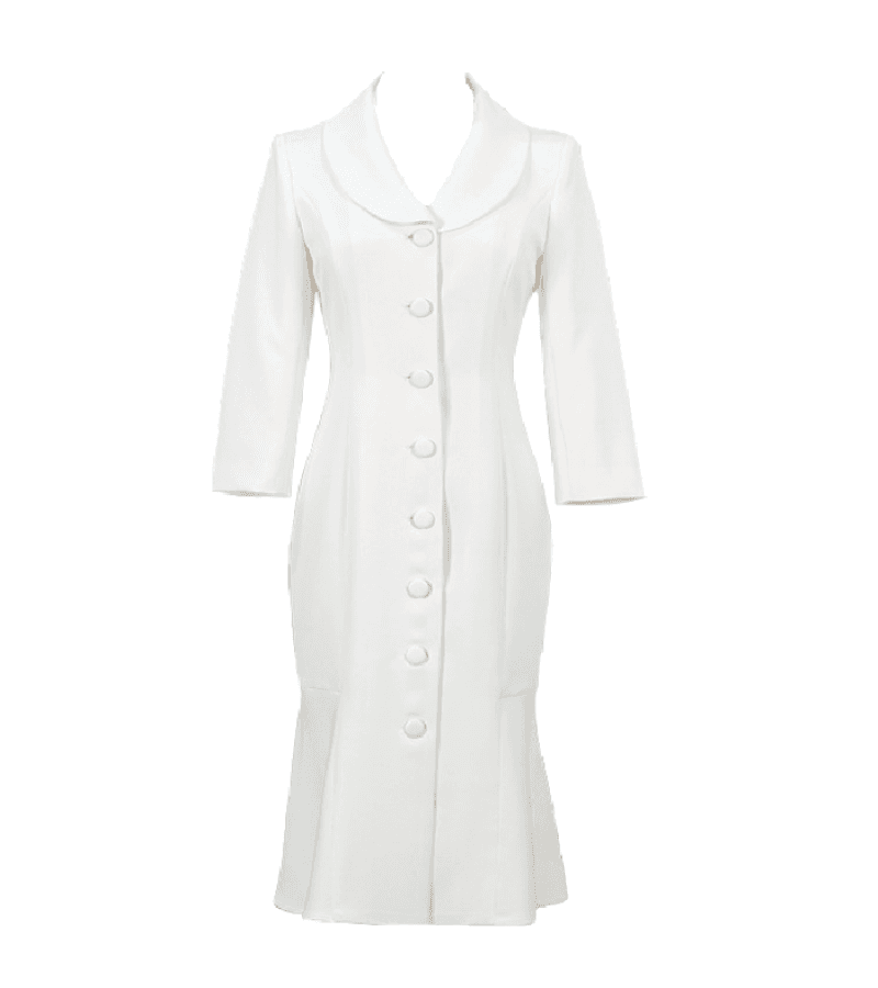 A Business Proposal Shin Ha-Ri (Kim Se-Jeong) Inspired Dress 003 - S / White / Produced only in Early-Mid April 2022 - Dresses