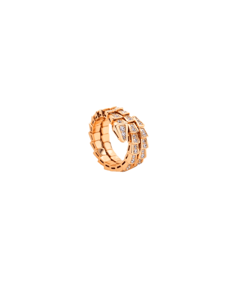 Business Proposal Shin Ha-Ri (Kim Se-Jeong) Inspired Ring 001 - Double Layers / Full Rhinestones / Rose Gold - Rings