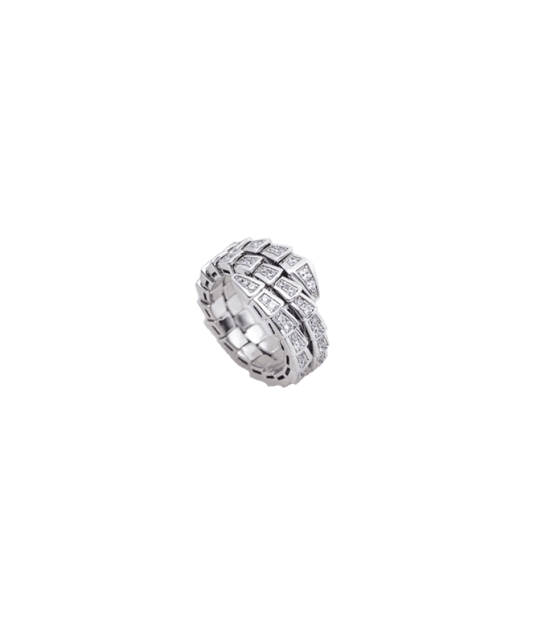 Business Proposal Shin Ha-Ri (Kim Se-Jeong) Inspired Ring 001 - Double Layers / Full Rhinestones / Silver - Rings