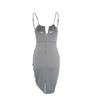 Corset Waist Dress - Gray / S - Dresses