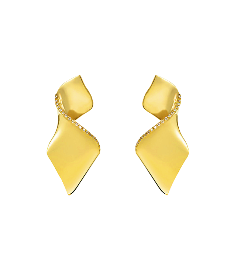 Crash Landing on You Seo Ji-hye Inspired Earrings 017 - Delivered only in March / Gold - Earrings