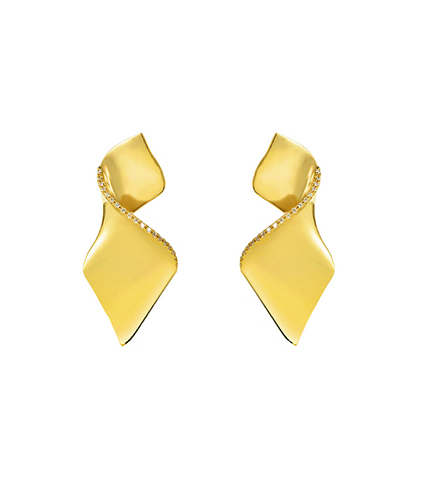 Crash Landing on You Seo Ji-hye Inspired Earrings 017 - Delivered only in March / Gold - Earrings
