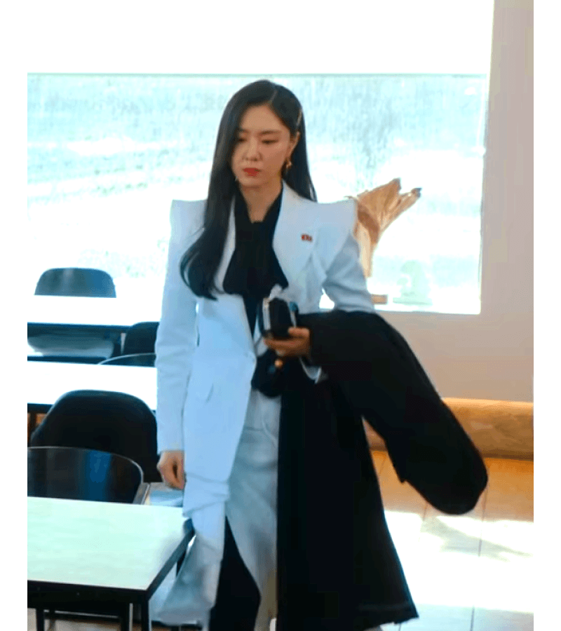 Crash Landing on You Seo Ji-hye Inspired Top and Skirt Set 002 - Two Piece
