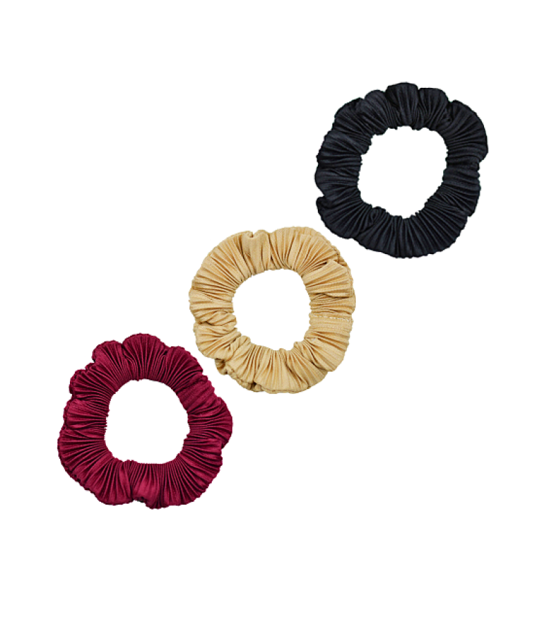 Crash Landing on You Son Ye-jin Hair Tie 001 - ONE SIZE ONLY / A bundle of Red + Beige + Black - Hair Accessories
