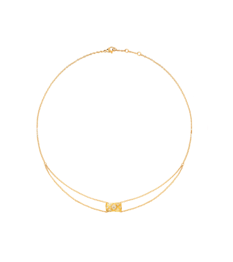 Crash Landing on You Son Ye-jin Inspired Necklace 003 - Gold / Shiny - With Tiny Rhinestones - Necklaces