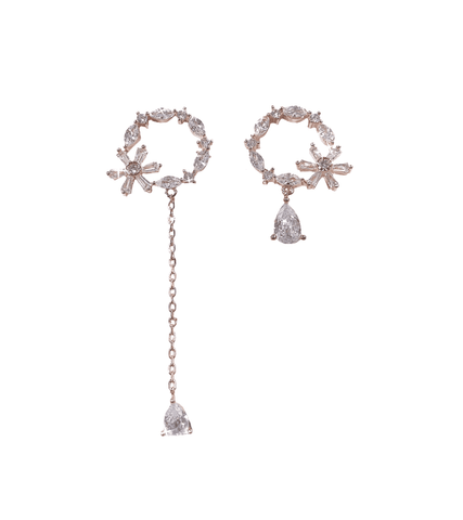 Delightful Charm Floral Korean Earrings [Valentine’s Day Collection] - ONE SIZE ONLY / Silver - Earrings
