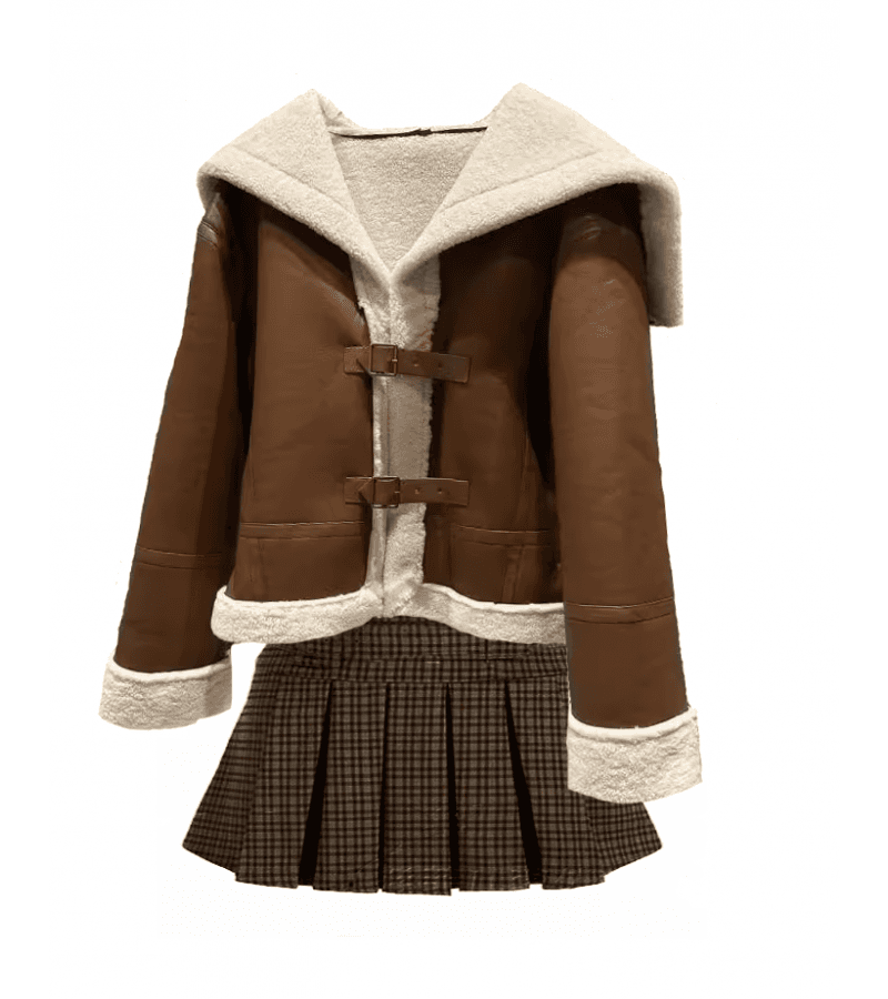 Doona! Lee Doo-na (Bae Suzy) Inspired Coat and Skirt Set 001 - Outfit Sets