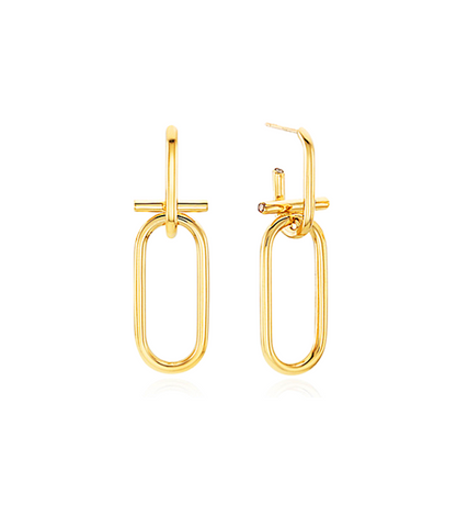It’s Okay To Not Be Okay Seo Ye-ji Inspired Earrings 004 - Plain (Without Rhinestones) / Gold - Earrings