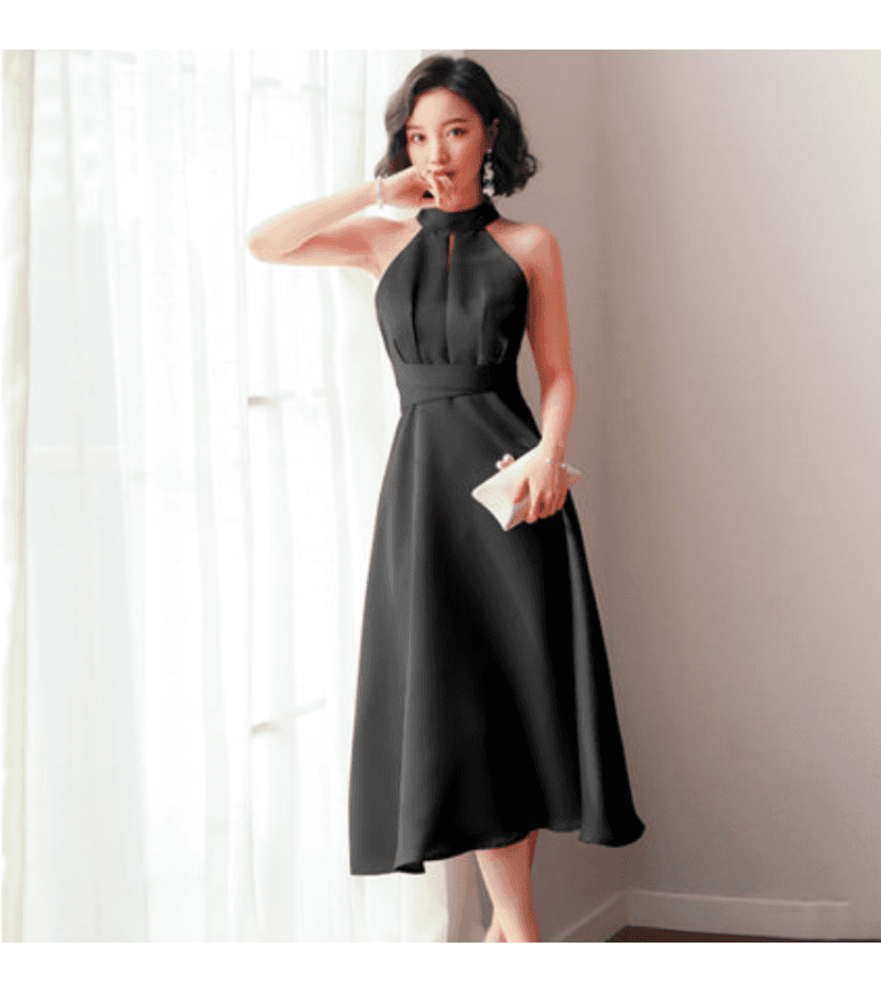 Eve Lee Ra-el (Seo Ye-ji) Inspired Dress 001 - S / Black / Midi Dress - Dresses