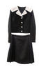 Extraordinary Attorney Woo Choi Su-yeon (Ha Yoon-kyung) Inspired Top and Skirt Set 001 - A Set (Top + Skirt) / S / Black - Dresses