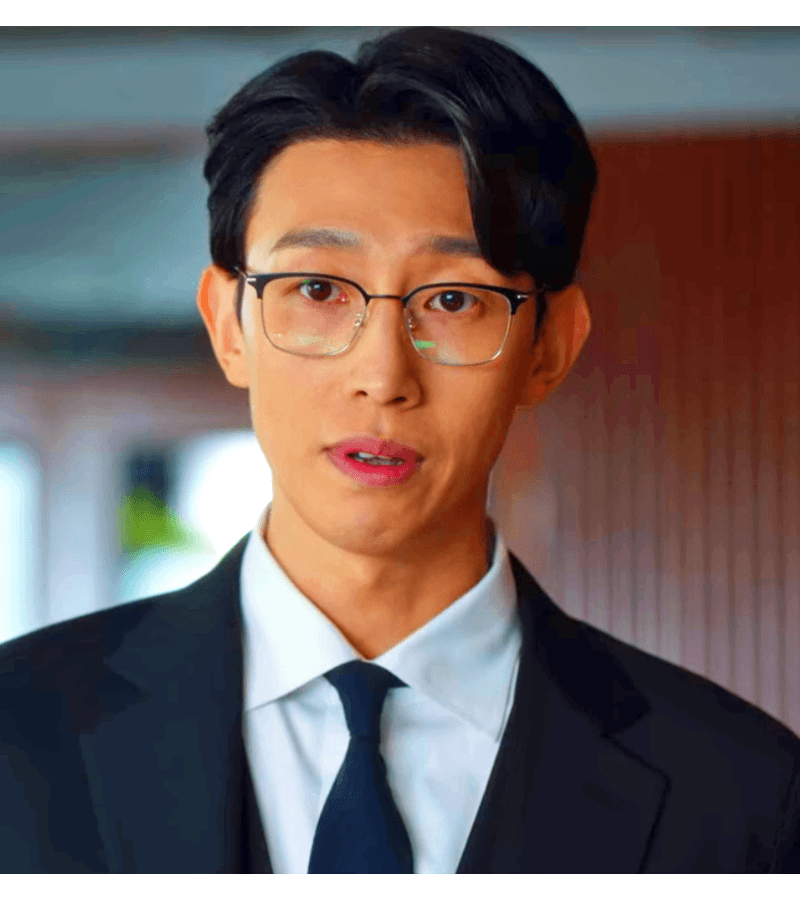 Extraordinary Attorney Woo Jung Myung-seok (Kang Ki-young) Inspired Glasses 001 - ONE SIZE ONLY / Black Frame (No Degree Lens) / Silver - 