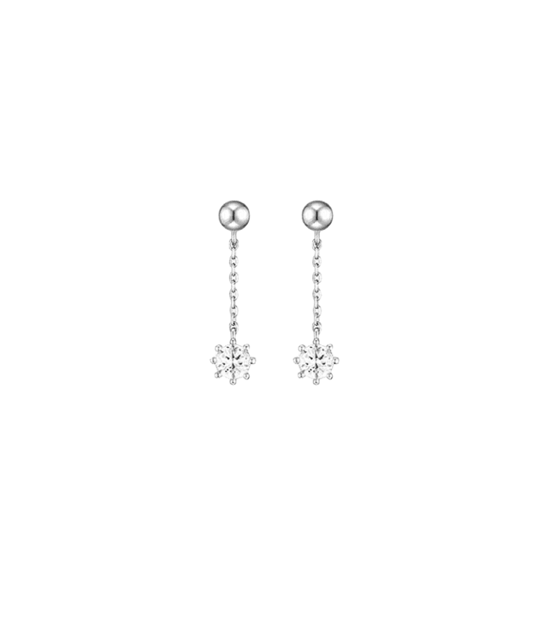 Forecasting Love and Weather (Weather People) Jin Ha-Kyung (Park Min Young) Inspired Earrings 002 - ONE SIZE ONLY / Silver - Earrings