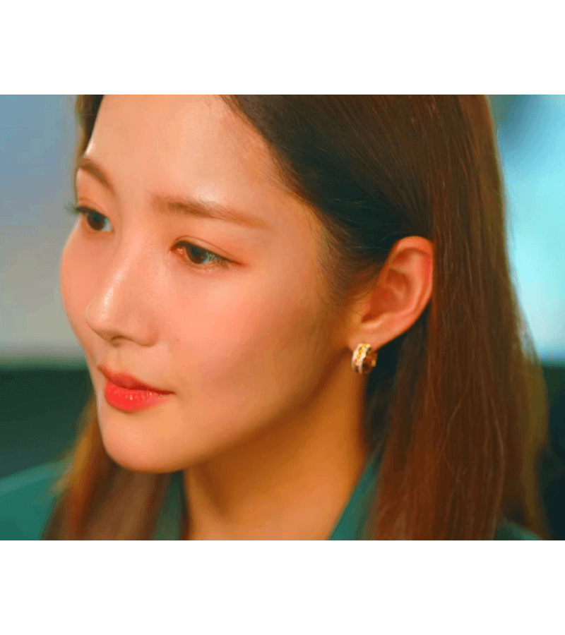Forecasting Love and Weather (Weather People) Jin Ha-Kyung (Park Min Young) Inspired Earrings 005 - ONE SIZE ONLY / Gold - Earrings