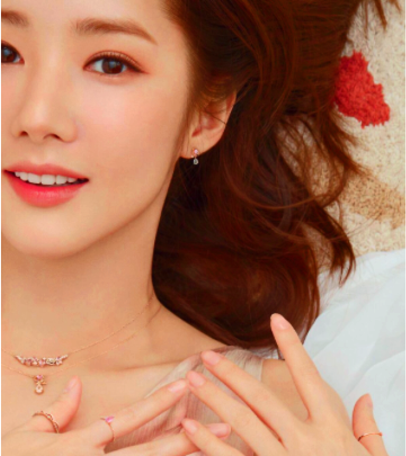 Her Private Life Park Min Young Inspired Classic Rose Earrings and Necklace Set - Jewelry Set