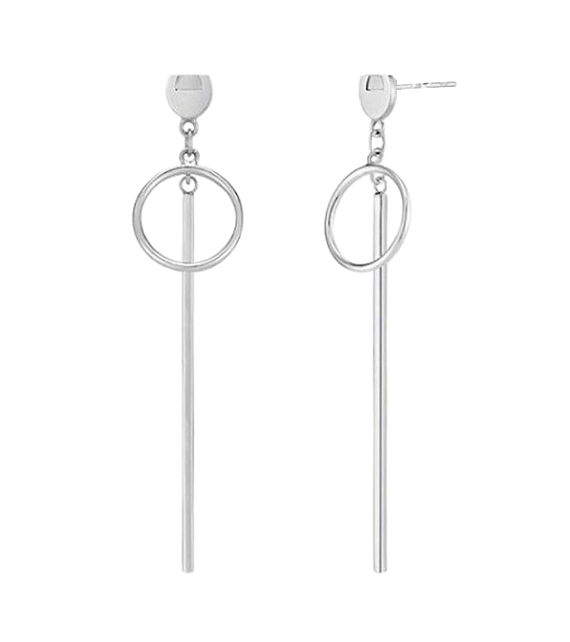 Her Private Life Park Min Young Inspired Earrings 018 - ONE SIZE ONLY / Silver - Earrings