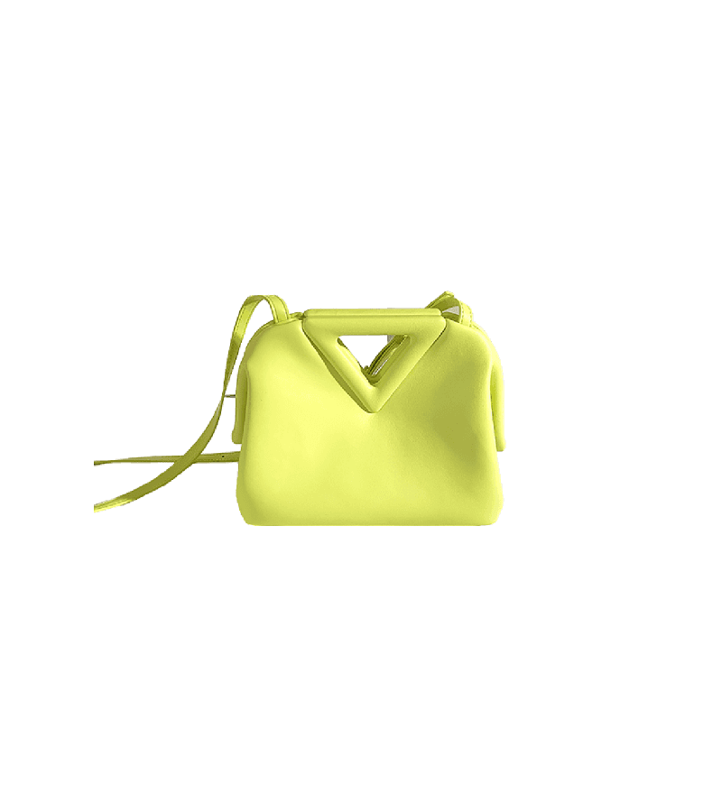 Hometown Cha-Cha-Cha Yoon Hye-jin (Shin Min-a) Inspired Bag 007 - Smooth (Non-weaved) / ONE SIZE ONLY - 24 CM x 16 CM x 8 CM / Lime - 
