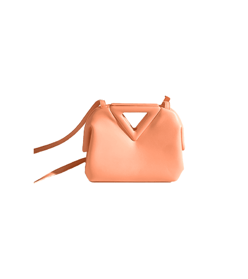 Hometown Cha-Cha-Cha Yoon Hye-jin (Shin Min-a) Inspired Bag 007 - Smooth (Non-weaved) / ONE SIZE ONLY - 24 CM x 16 CM x 8 CM / Peach Coral -