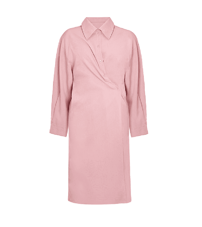 Hometown Cha-Cha-Cha Yoon Hye-jin (Shin Min-a) Inspired Dress 006 - S / Light Pink / High Quality Cotton - Dresses