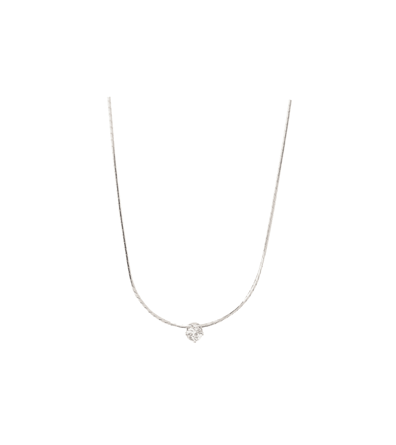 Hometown Cha-Cha-Cha Yoon Hye-jin (Shin Min-a) Inspired Necklace 007 - ONE SIZE ONLY / Silver - Necklaces