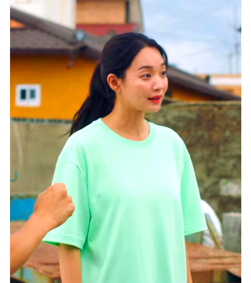 Hometown Cha-Cha-Cha Yoon Hye-jin (Shin Min-a) Inspired Top 008 - ONE SIZE ONLY (FREE SIZE) / Mint Green - Shirts & Tops