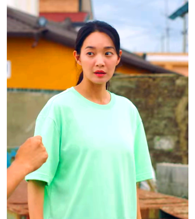 Hometown Cha-Cha-Cha Yoon Hye-jin (Shin Min-a) Inspired Top 008 - ONE SIZE ONLY (FREE SIZE) / Mint Green - Shirts & Tops