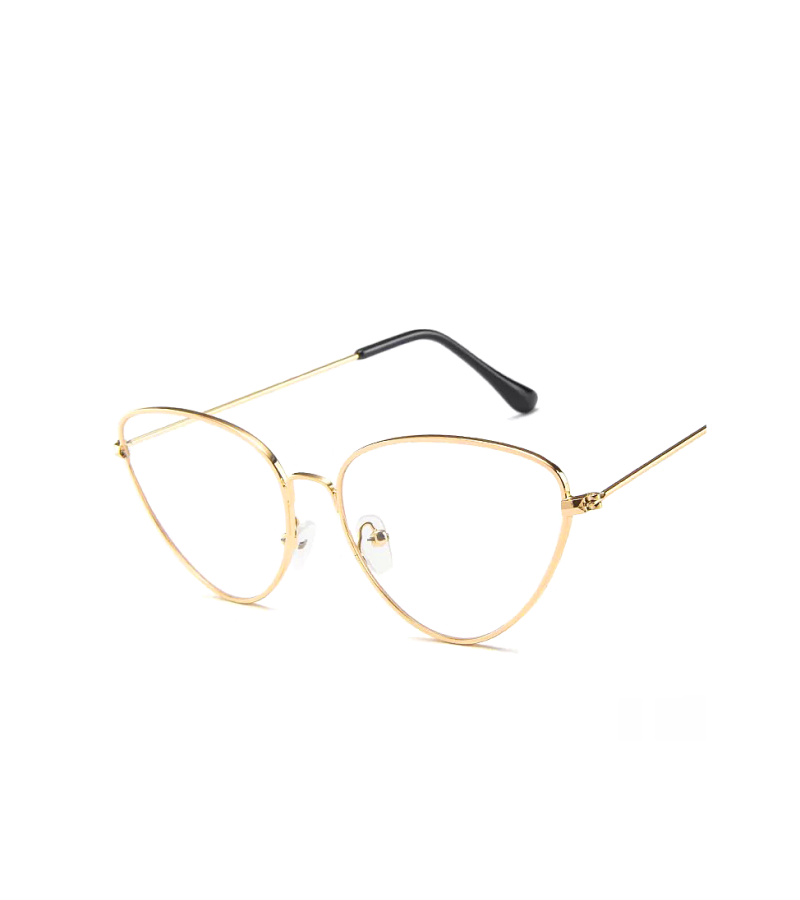 Hotel Del Luna IU Inspired Glasses 001 - Gold / Without Lens (Frame Only) - Glasses