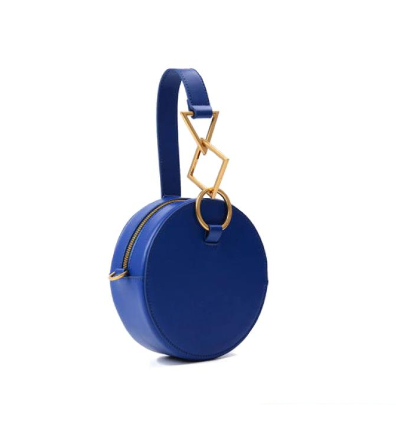 Instagrammable Leather Clutch - Blue - Bags