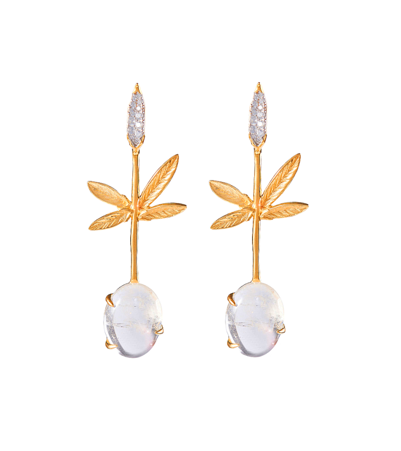 It’s Okay To Not Be Okay Seo Ye-ji Inspired Earrings 005 - Pair of Flowers / Gold - Earrings