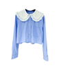 Hometown Cha-Cha-Cha Yoon Hye-jin (Shin Min-a) Inspired Top 016 - Top Only / Light Blue / S - Shirts & Tops