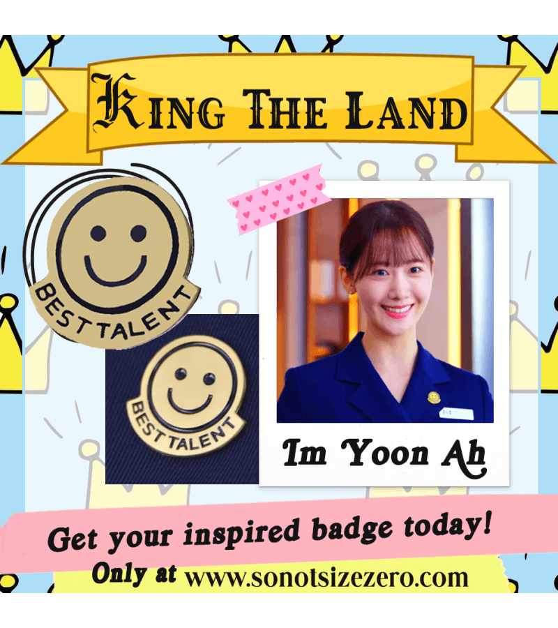 King The Land Cheon Sa-rang (Im Yoon-ah) Inspired Staff Badge - ONE SIZE ONLY / Gold - Brooches / Lapel Pins