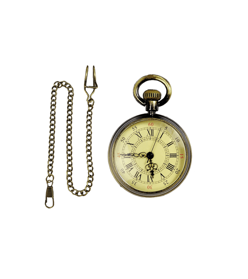 King The Land Goo Won (Lee Jun-ho) Inspired Pocket Watch - 3.8 CM (DIAMETER) / Antique Brass - Clocks