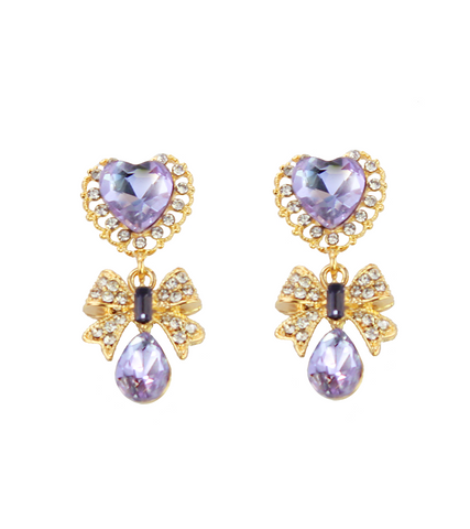 Korean Fairytale Earrings - ONE SIZE ONLY / Purple / Pierced - Earrings