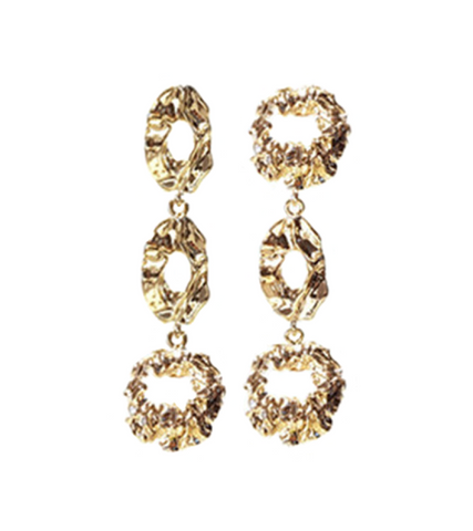 Lee Da-hee Inspired Earrings 001 - ONE SIZE ONLY / Gold - Earrings